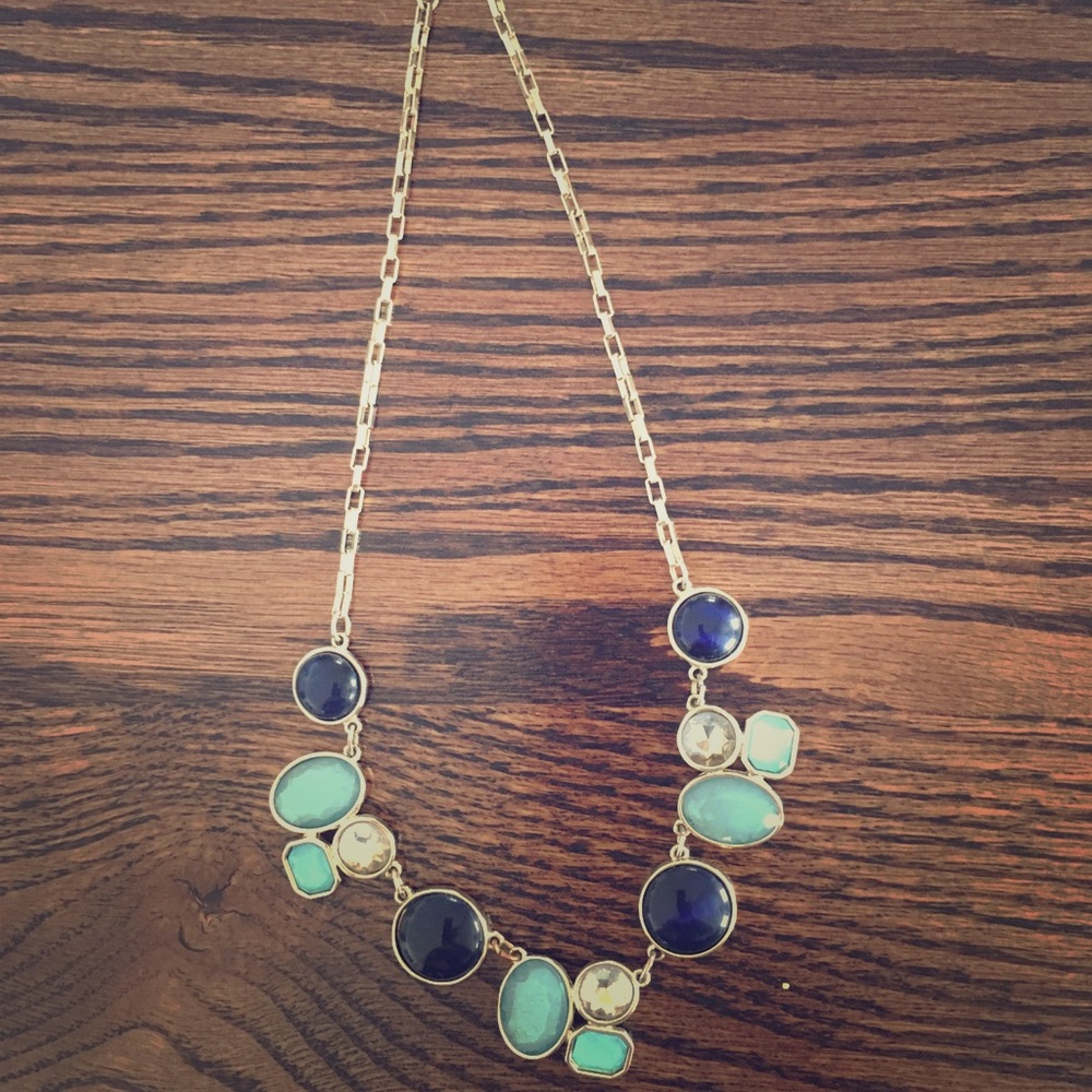 Blue statement necklace